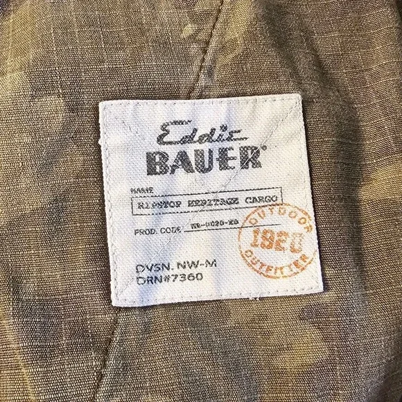 Eddie Bauer Ripstop Heritage Cargo Pant 34x32 (Actual 34x27) Outdoor‎ Workwear - Picture 8 of 12